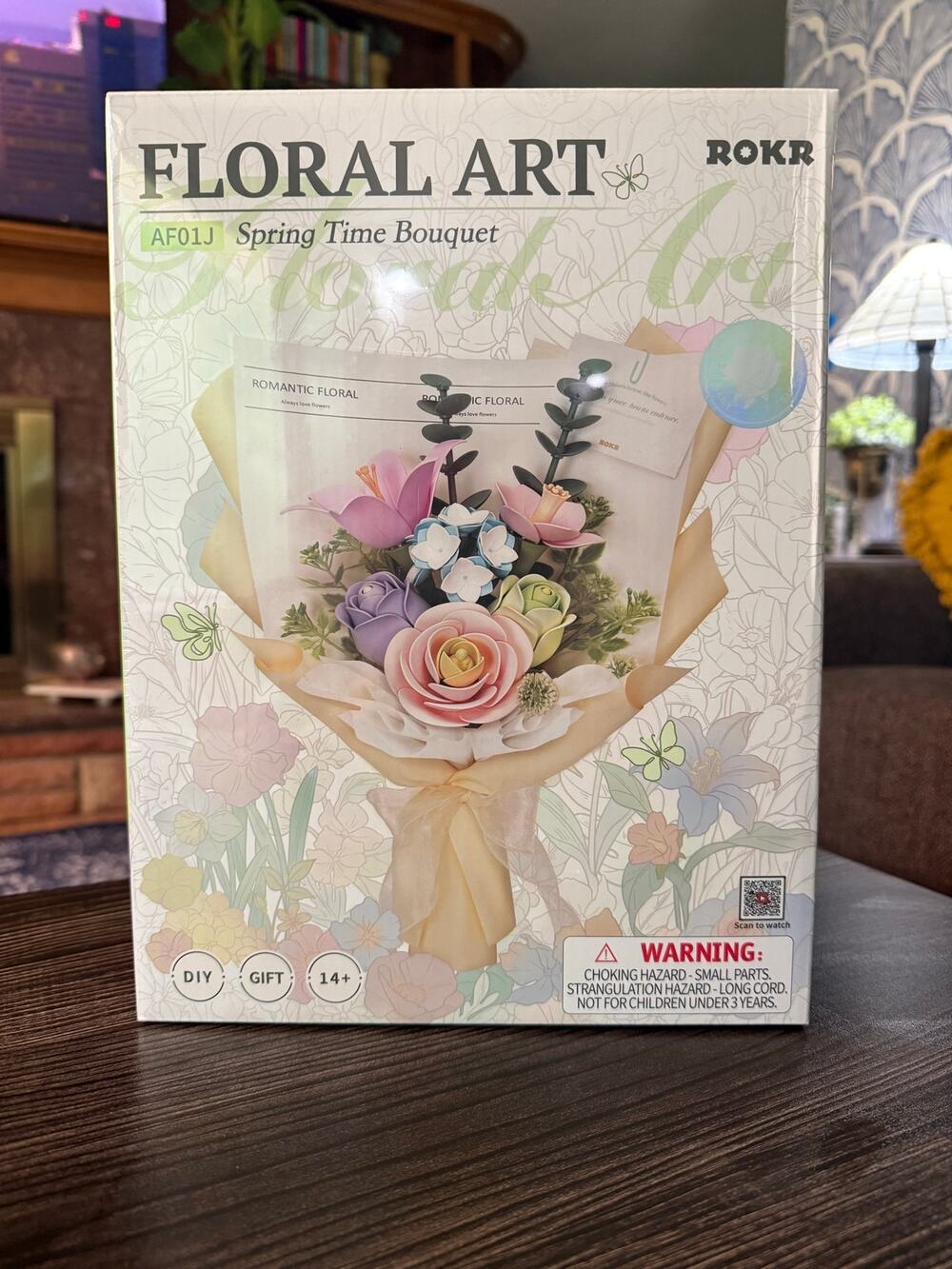 NIP ROKR Bouquet Puzzle Kit, 165-Piece Life-Size Artificial Flower Arrangement 3